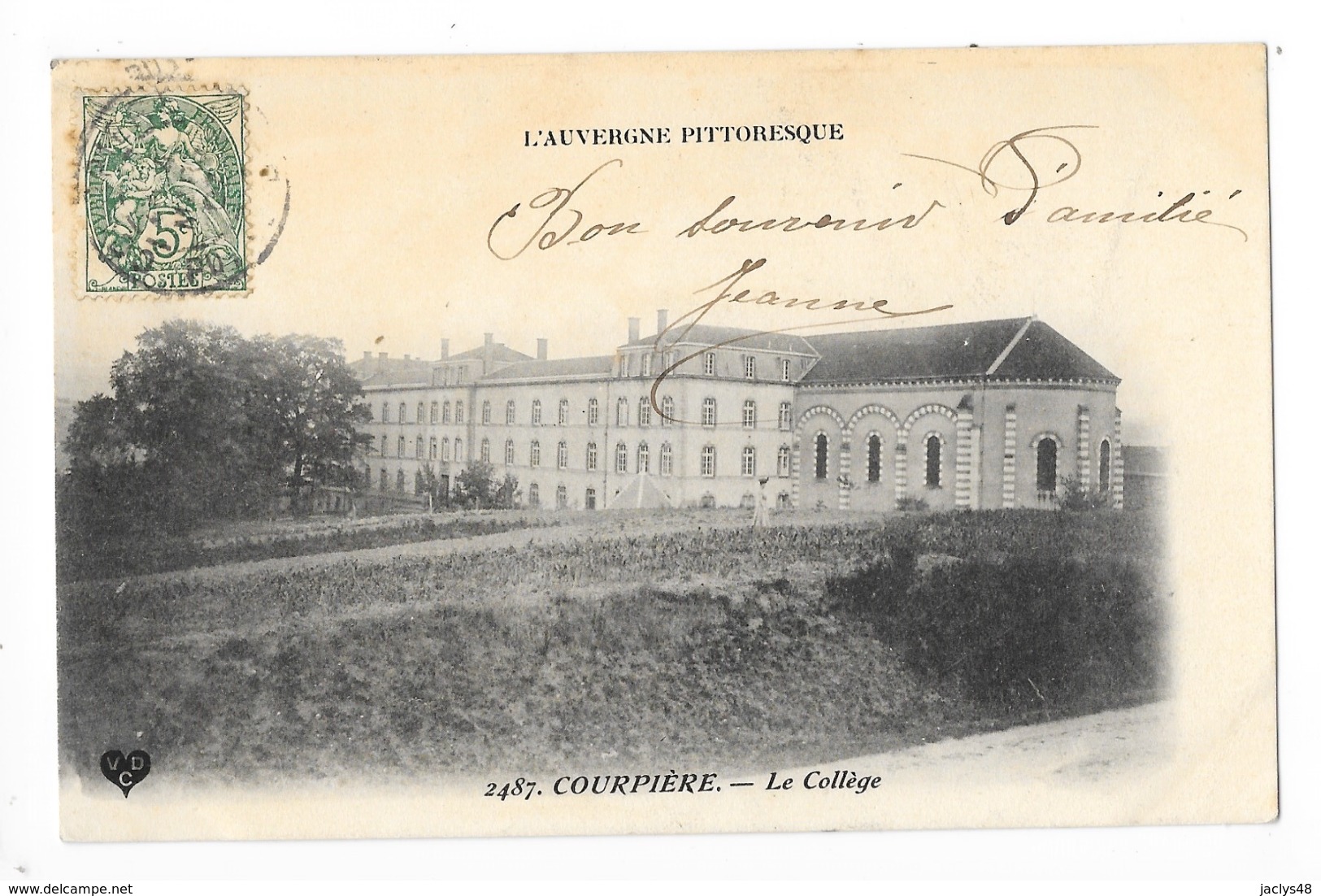 COURPIERE  (cpa 63)  Le Collège  -    - L 1 - Courpiere