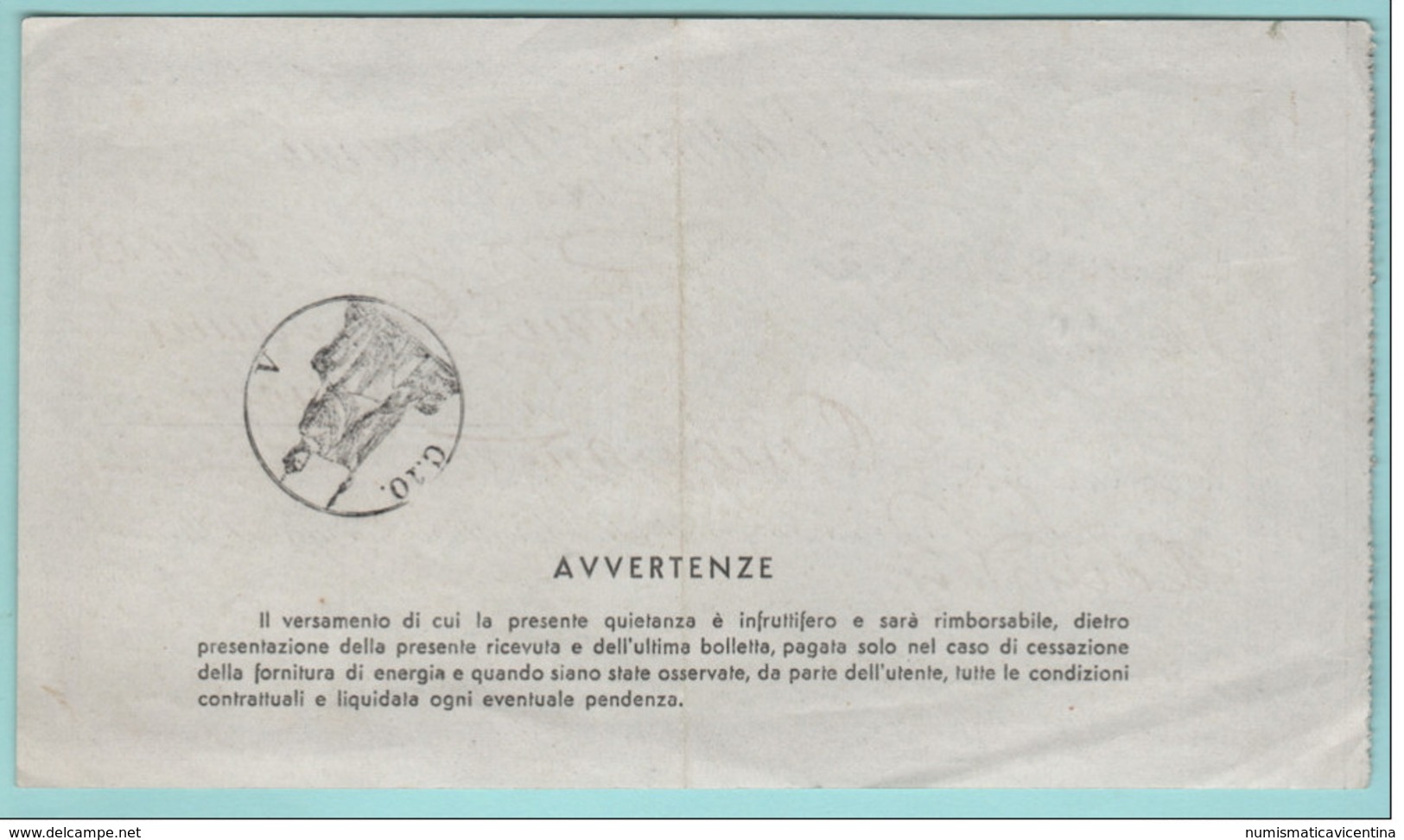 Brescia Salò 1933 Società Elettrica Luce Gas Quietanza Pagamento Da Lire 50 - Elettricità & Gas