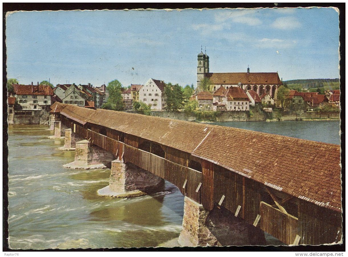 CPM Allemagne SÄCKINGEN Am Rhein Holzbrücke Mit Fridolinsmünster - Bad Saeckingen