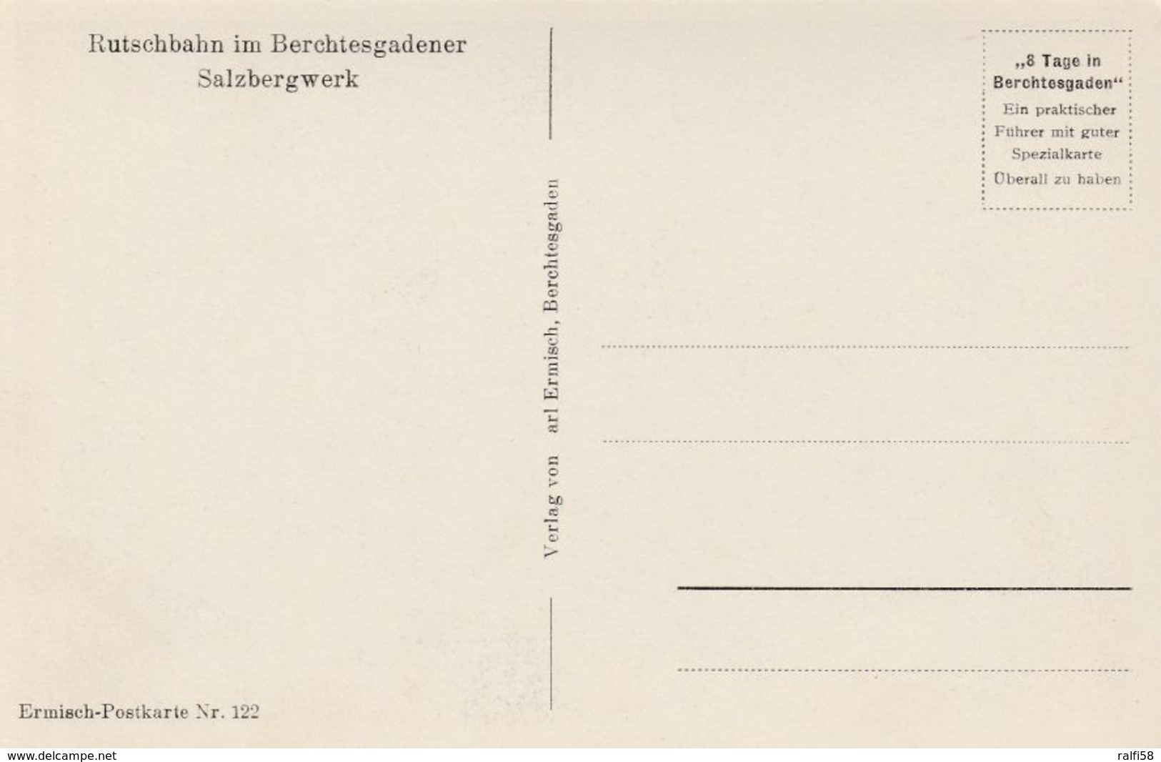 1 AK Germany Bayern * Rutschbahn Im Berchtesgadener Salzbergwerk - Das älteste Aktive Salzbergwerk In Deutschland * - Berchtesgaden