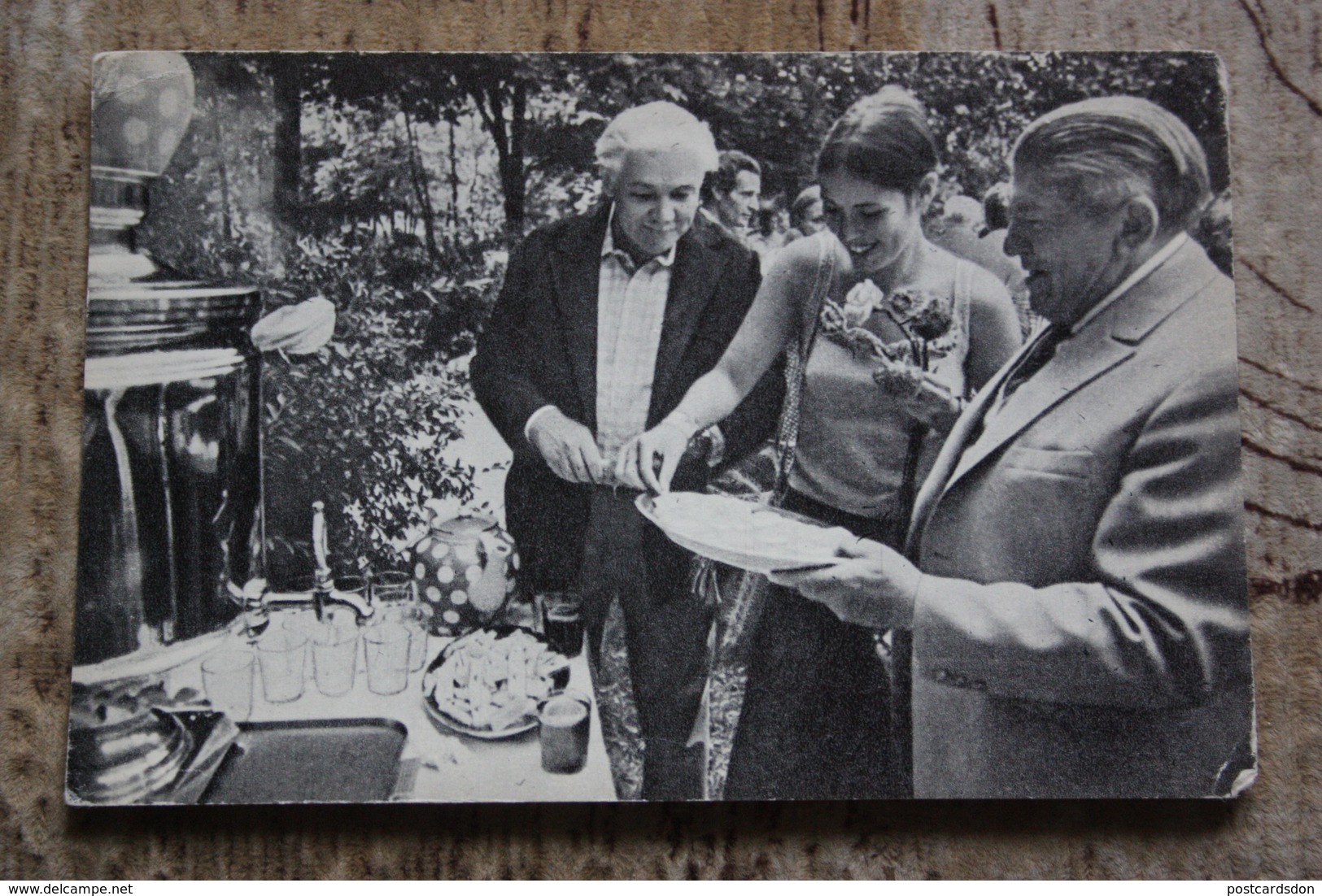 Actress G.Freidenberg And Actors Kruchkov, Sanaev - Old Photo Postcard - 1970s - Actors