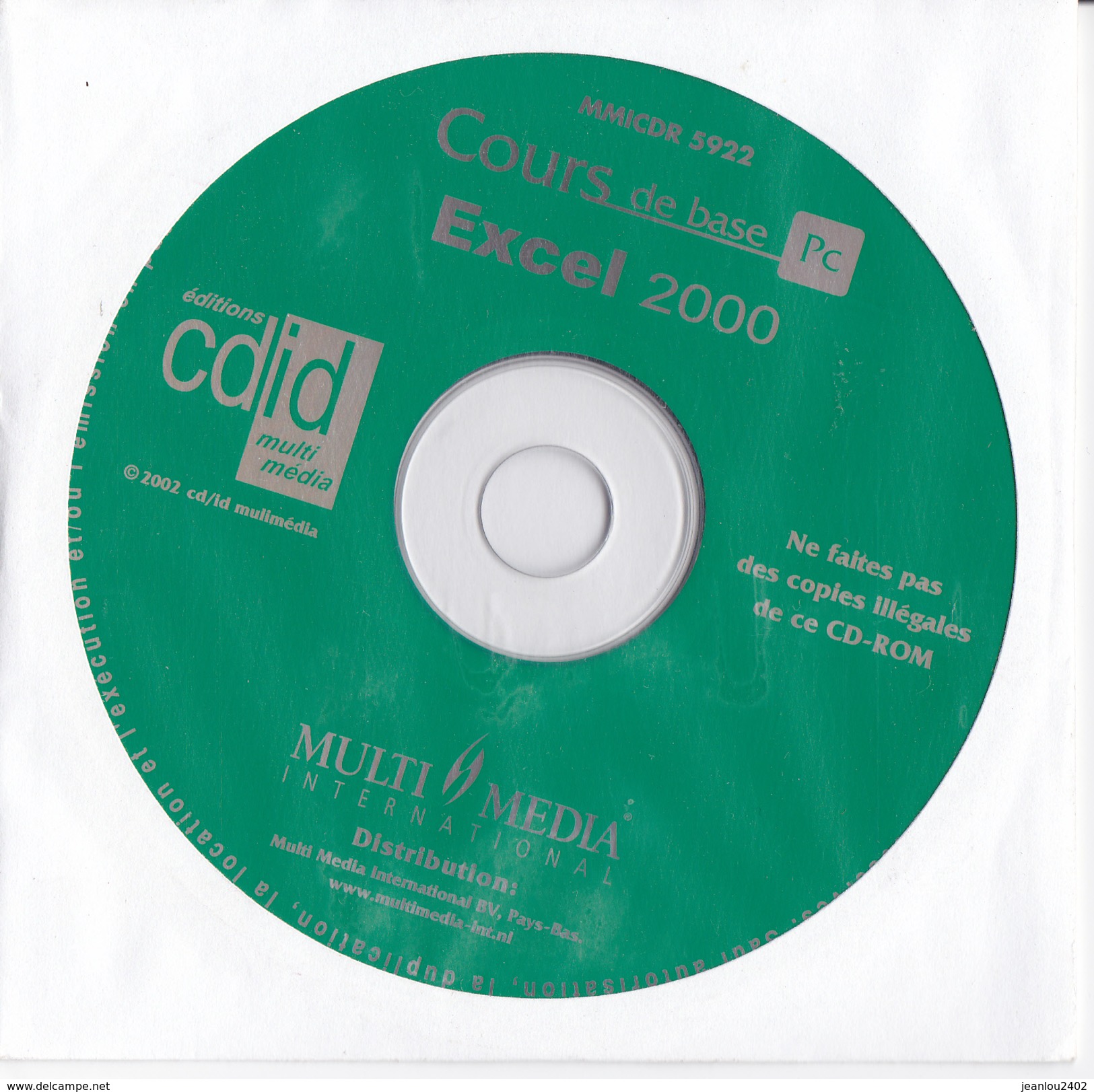 Cours De Base EXCEL 2000 - CD