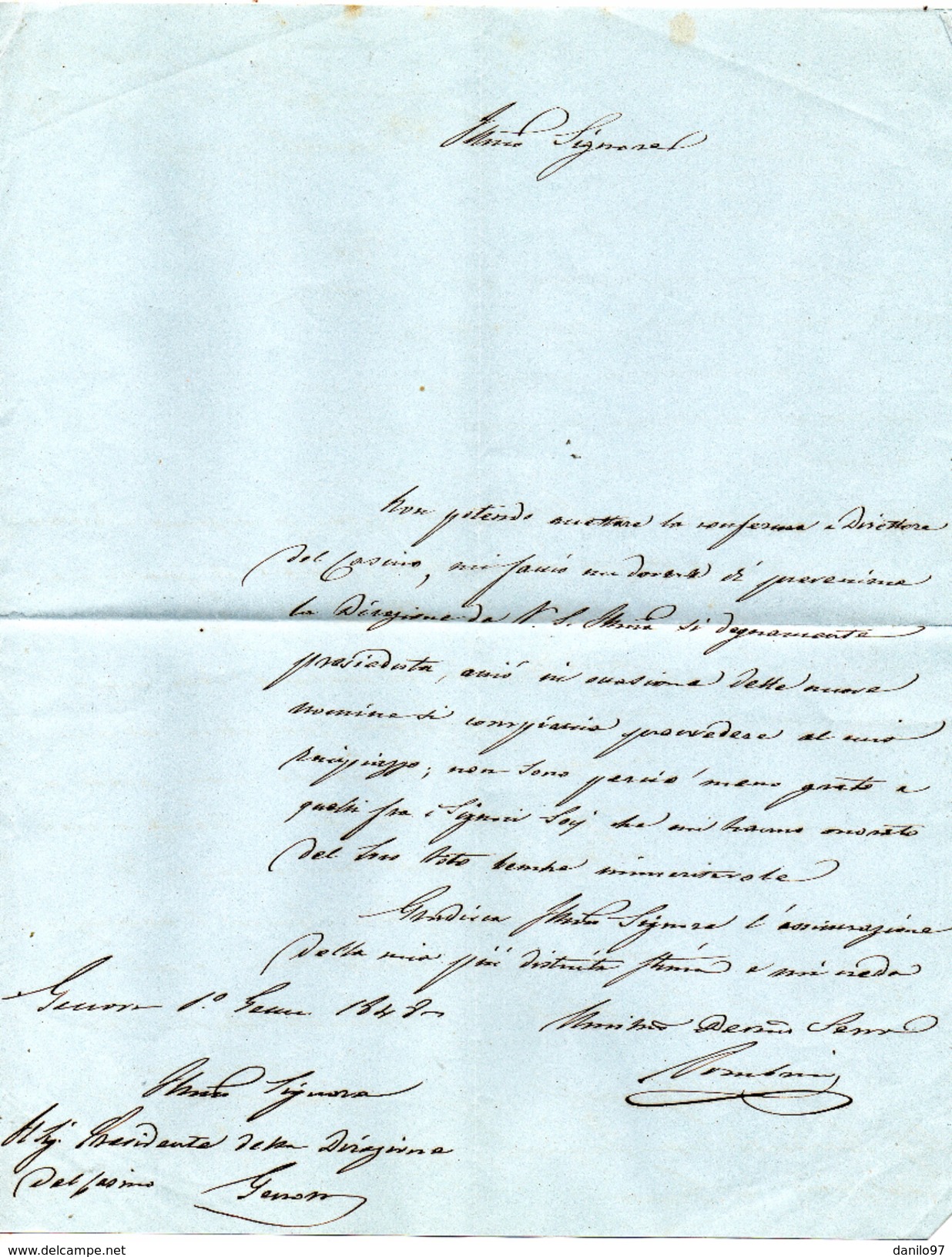 1848 GENOVA - Manoscritti