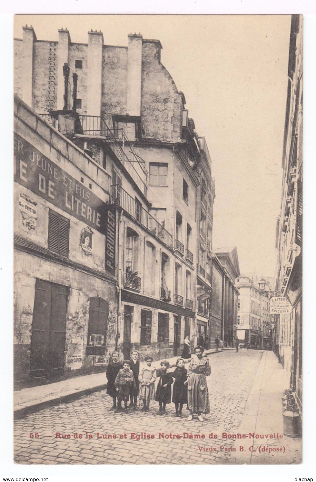 Vieux Paris. Rue De La Lune Et Eglise Notre Dame De Bonne Nouvelle.(1418) - Autres & Non Classés