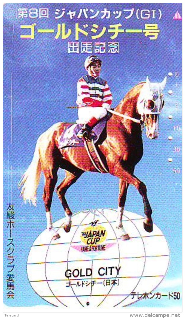 Télécarte Japon * Animal * CHEVAL DE COURSE (191) H0RSE RACING * DERBY * HORSE Japan Phonecard * PFERD * PAARD - Paarden