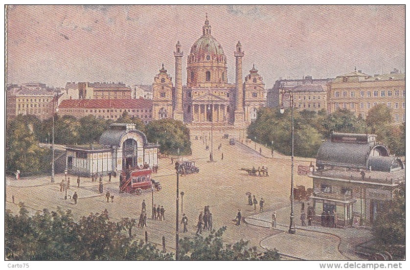 Autriche - Wien -  Karlsplatz - Illustrateur Artist  - 1924 - Sonstige & Ohne Zuordnung