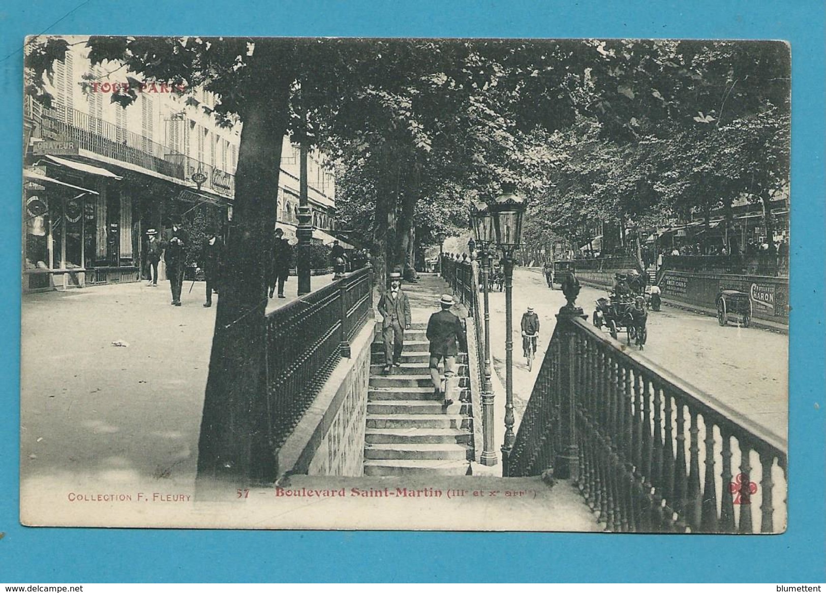 CPA TOUT PARIS 57 - Boulevard Saint-Martin (IIIème Et Xème Arrt.) Ed. FLEURY - Paris (03)