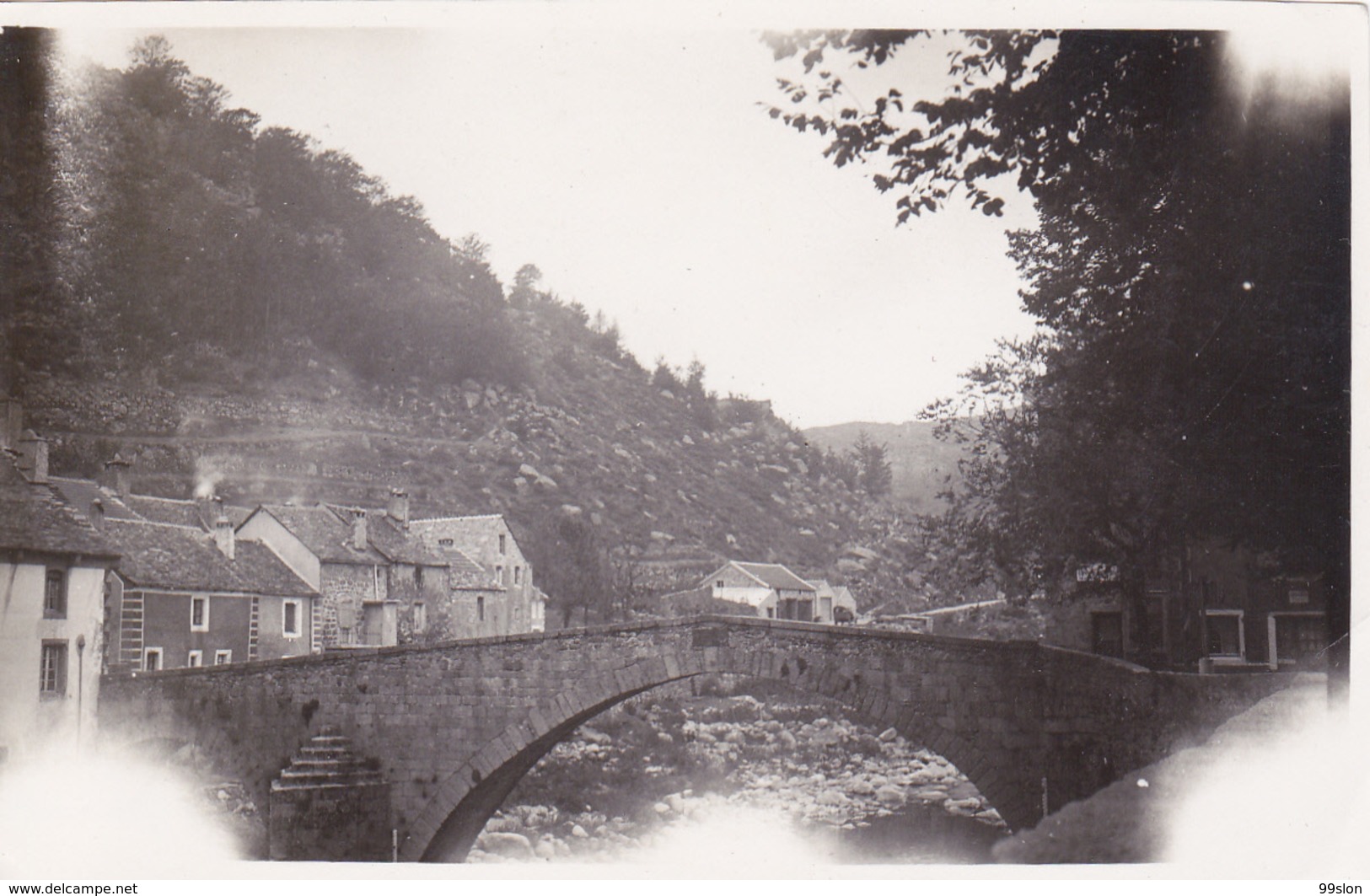 LE PONT-DE-MONTVERT (48) - Le Pont Sur Le Tarn (petite Photographie Format 10,5x6,5cm) - Places