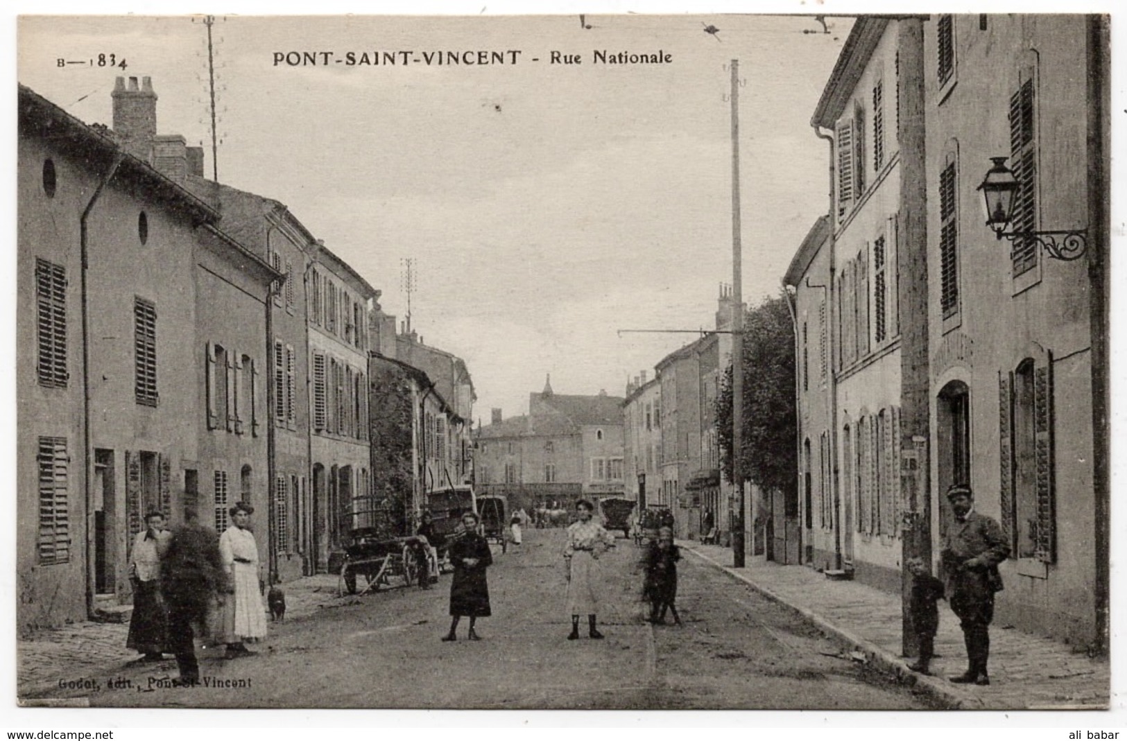 Pont Saint Vincent : Rue Nationale (Editeur Godot, B N°1834) - Autres & Non Classés