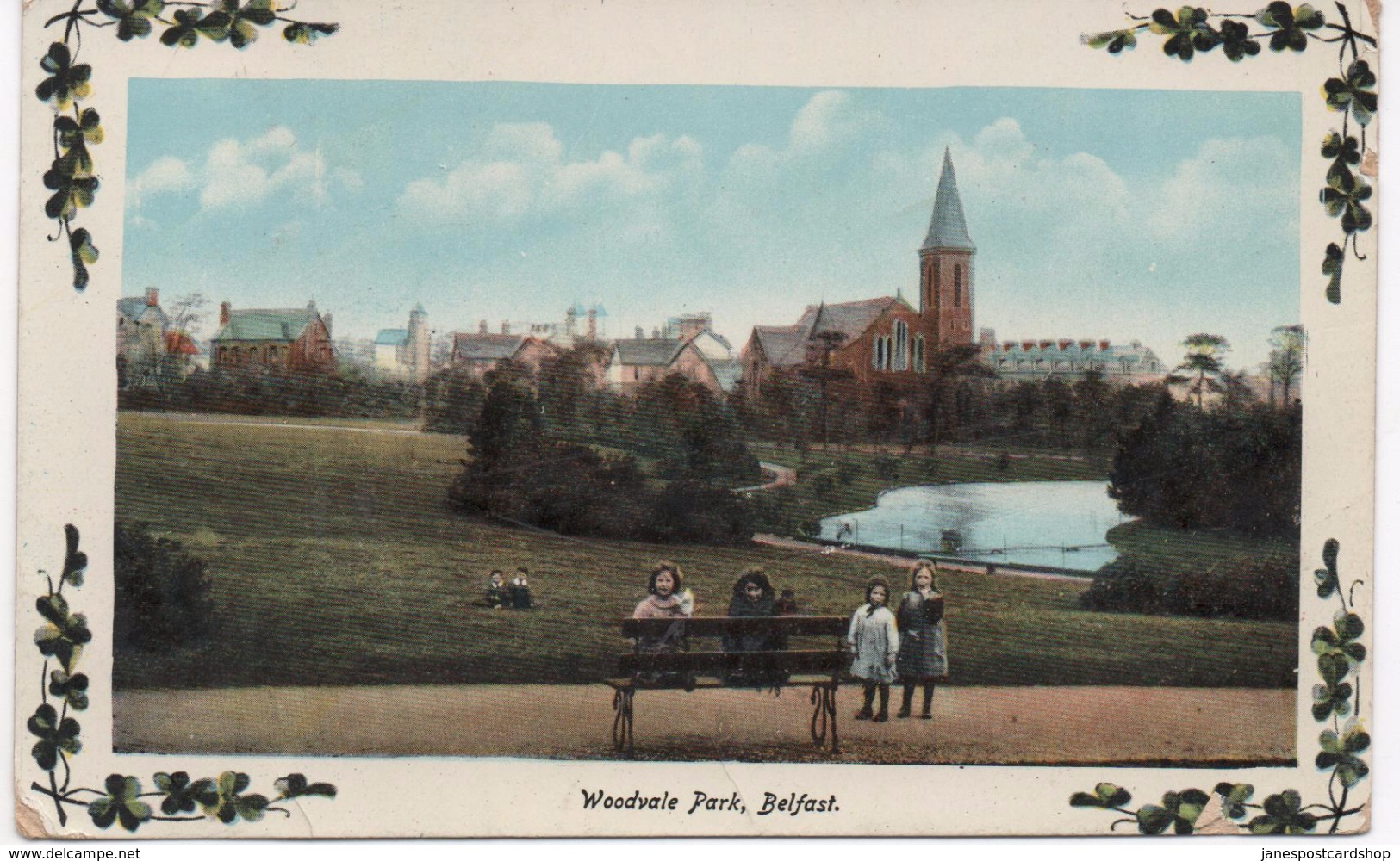 WOODVALE PARK BELFAST - COLOURED CARD By The N.P.O. Belfast With BALLYKINLER CAMP Co. Down - POSTMARK C1917 - Antrim