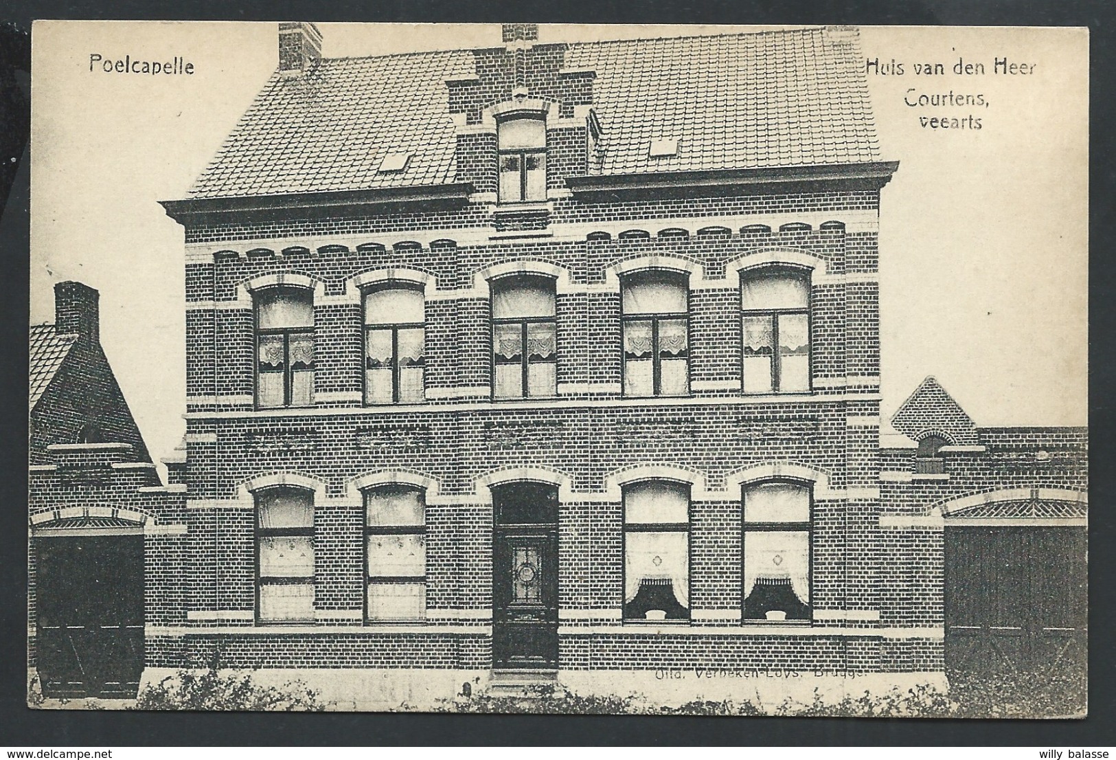 +++ CPA - POELKAPELLE - POELCAPELLE - Huis Van Den Heer Courtens Veearts   // - Langemark-Poelkapelle