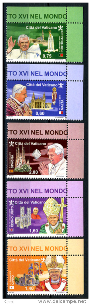 2011 - VATICANO - VATIKAN - VATICAN - VATICAAN - I VIAGGI DI S.S. BENEDETTO XVI NEL MONDO - 2010 - Unused Stamps