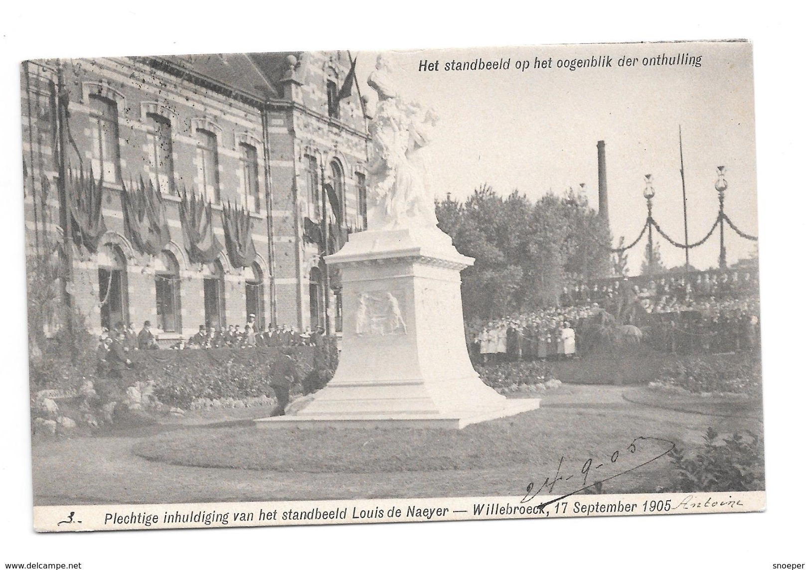 Willebroeck Inhuldiging 1905  Het Stanbeeld....   114 - Willebrök