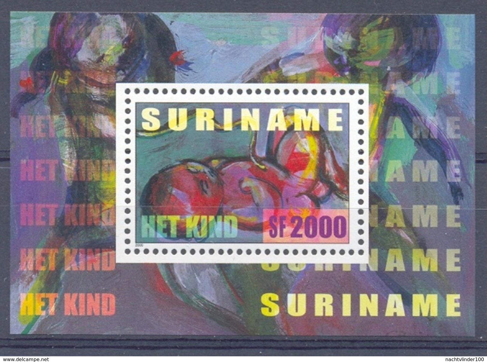 Nds1093 KINDERZEGELS STAMPS FOR THE CHILDREN JUGENDWOHLFAHRT SURINAME 2000 PF/MNH - Andere & Zonder Classificatie