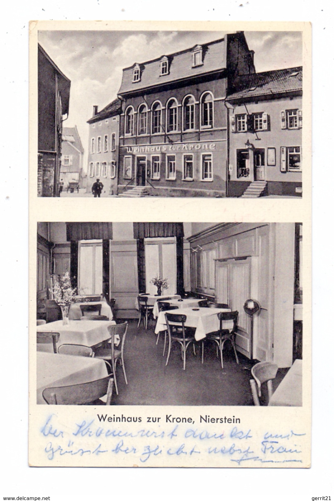 6505 NIERSTEIN, Weinhaus Zur Krone, 1950 - Nierstein