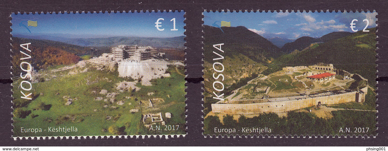 Kosovo 2017 Europa CEPT Old Fortresses, Castle New Hill, Artanes, Set MNH - Kosovo