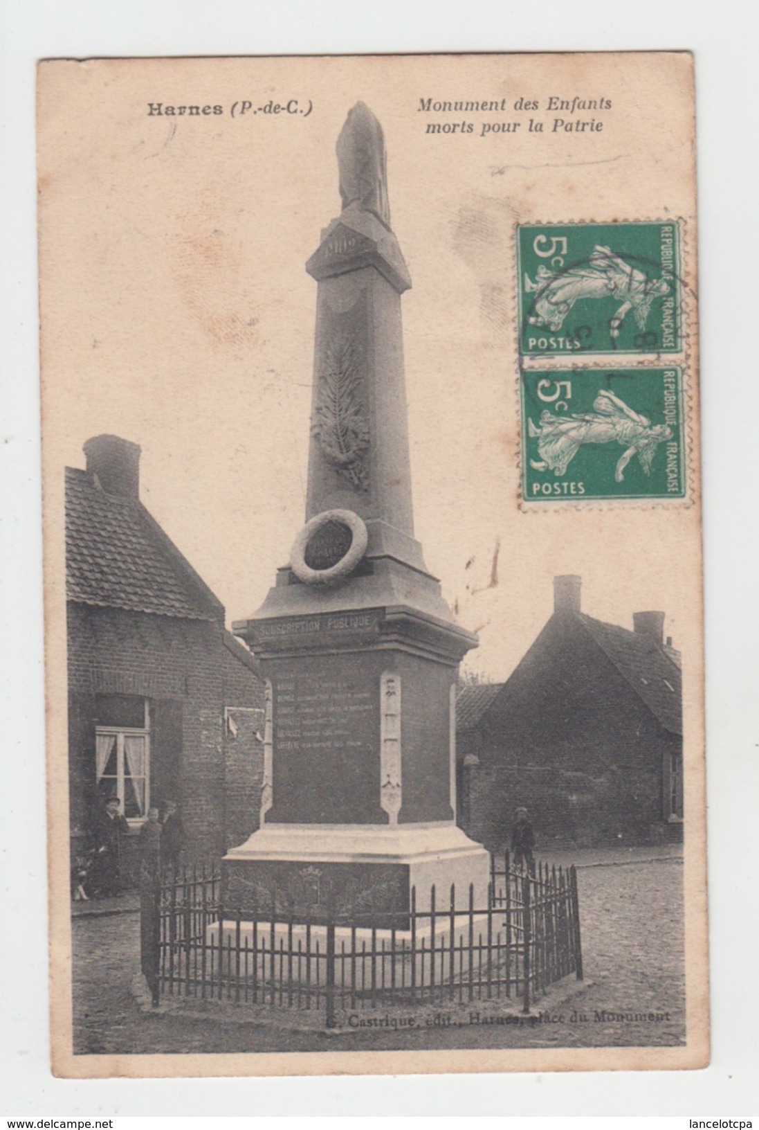 62 - HARNES / MONUMENT DES ENFANTS MORTS POUR LA PATRIE - Harnes