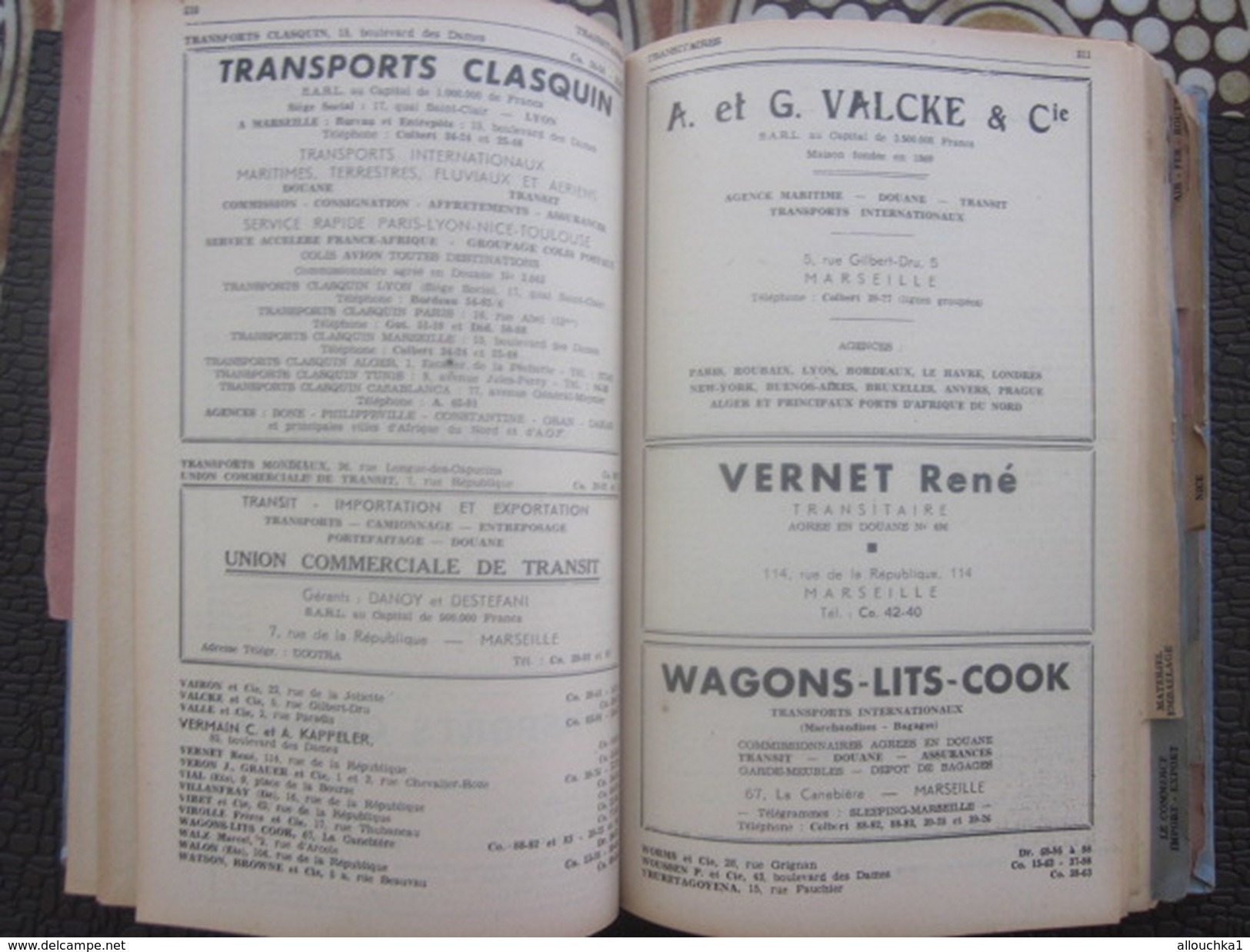 1949 Guide Port Marseille-Méditerranée-Nice-Cannes-Toulon-P.Vendres-Sète-Scaphandrier-Navire-Pub-Cie Maritime-Chemin fer