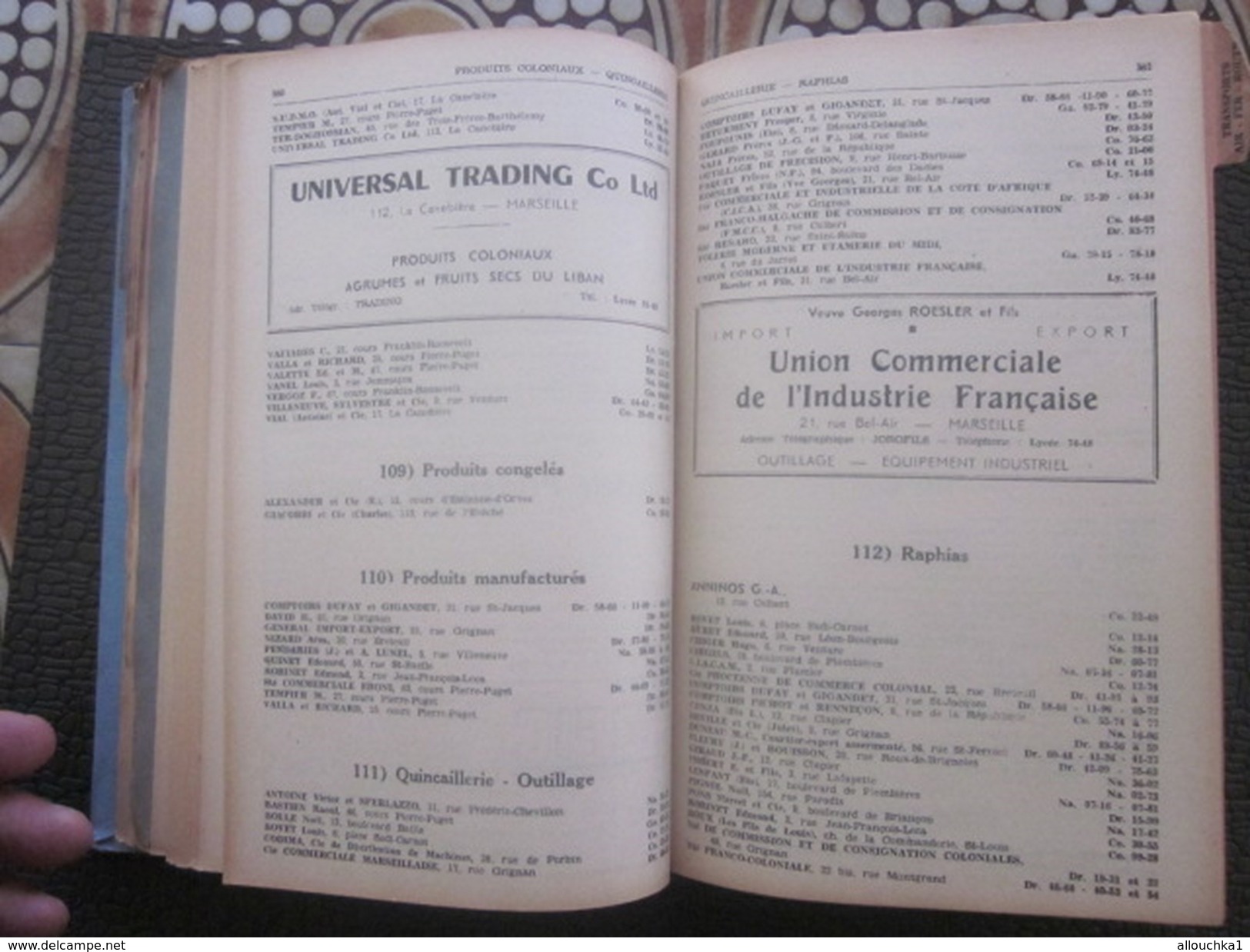 1949 Guide Port Marseille-Méditerranée-Nice-Cannes-Toulon-P.Vendres-Sète-Scaphandrier-Navire-Pub-Cie Maritime-Chemin fer