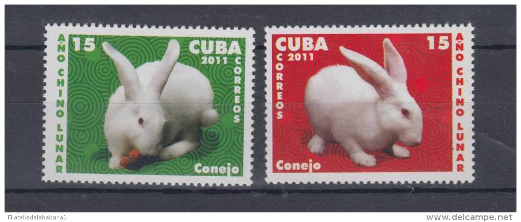 2011.3 CUBA 2011 MNH CHINA YEAR. RABBIT. AÑO DEL CONEJO - Ongebruikt