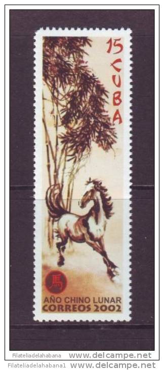 2002.102 CUBA 2002 CHINA MOON  LUNA YEAR HORSE. AÑO CHINO LUNAR DEL CABALLO. MNH - Unused Stamps