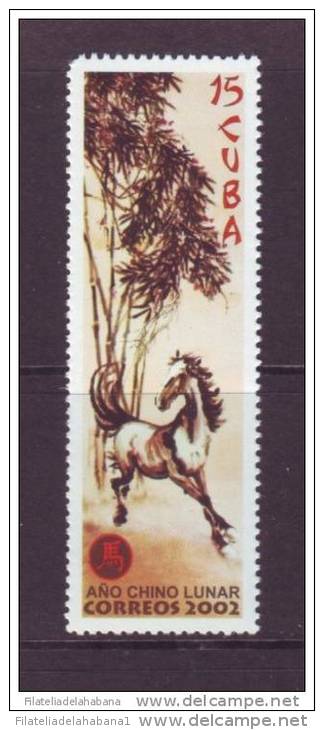 2002.102 CUBA 2002 CHINA MOON  LUNA YEAR HORSE. AÑO CHINO LUNAR DEL CABALLO. MNH - Ungebraucht