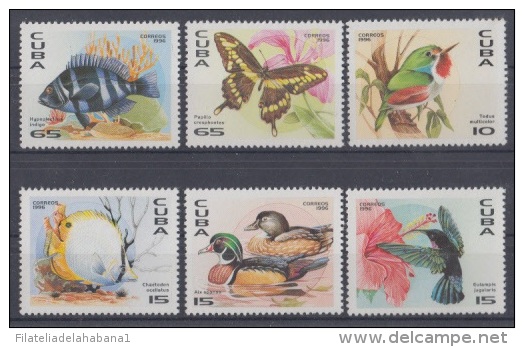 1996.13- * CUBA 1996. MNH. FAUNA. PECES. PAJAROS. AVES. PATOS. FISH. BUTTERFLIES. MARIPOSAS. DUCK. - Unused Stamps