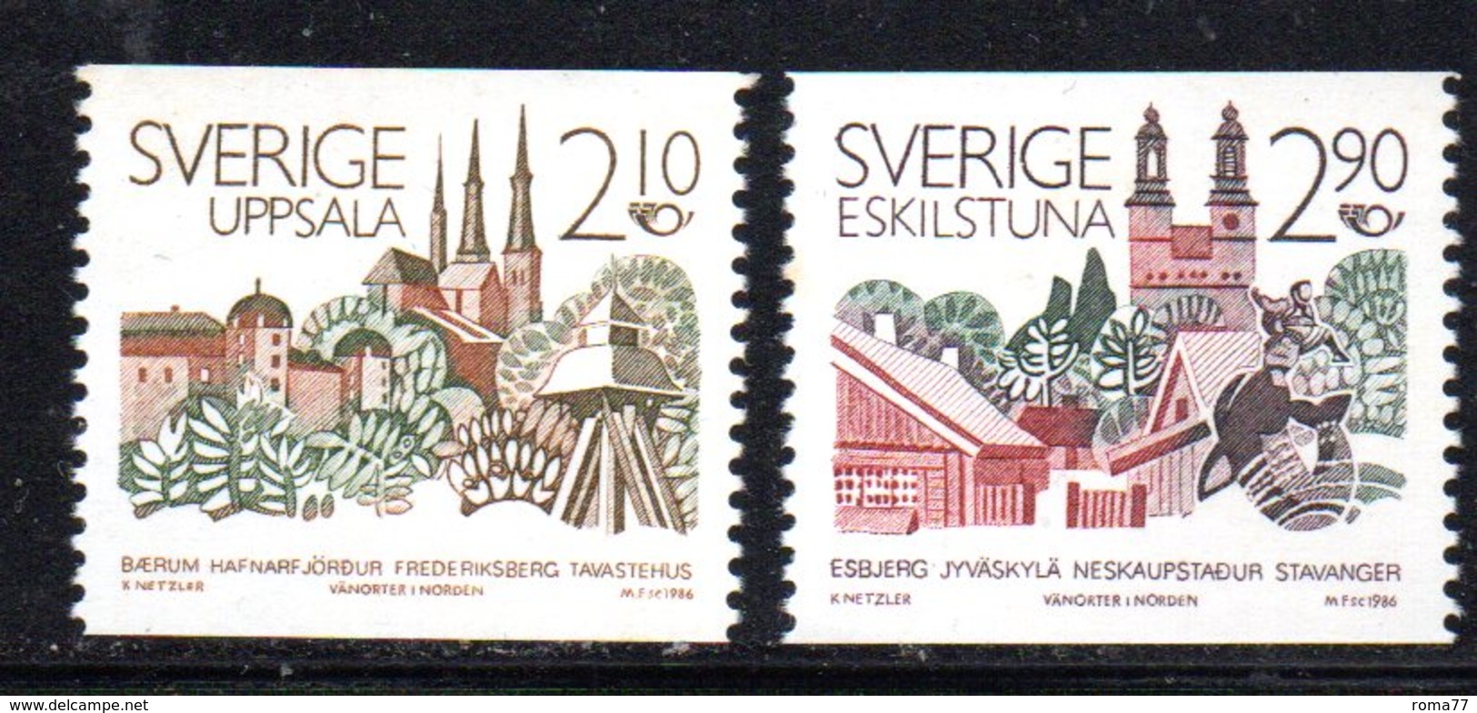 XP2111 - SVEZIA 1986, N. 1379/1380  ** MNH . NORDEN - Nuevos