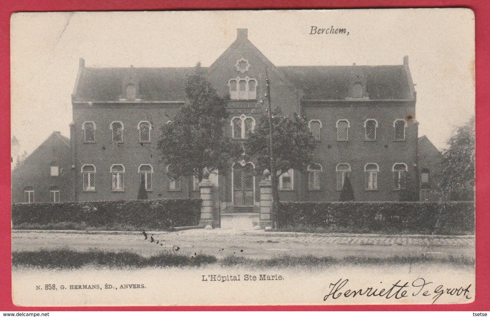 Berchem - L'Hôpital Ste Marie  -1905 ( Verso Zien ) - Antwerpen