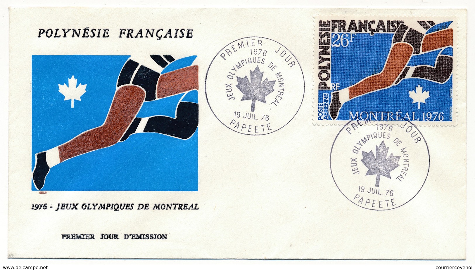 POLYNESIE FRANCAISE - 3 FDC - Jeux Olympiques De Montréal - 1976 - FDC