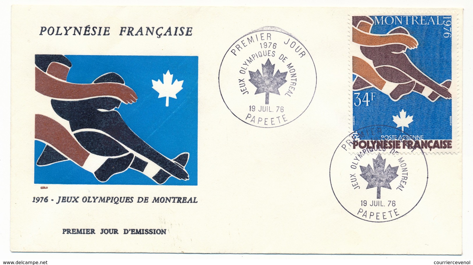 POLYNESIE FRANCAISE - 3 FDC - Jeux Olympiques De Montréal - 1976 - FDC
