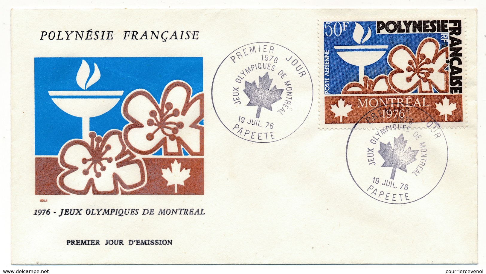 POLYNESIE FRANCAISE - 3 FDC - Jeux Olympiques De Montréal - 1976 - FDC