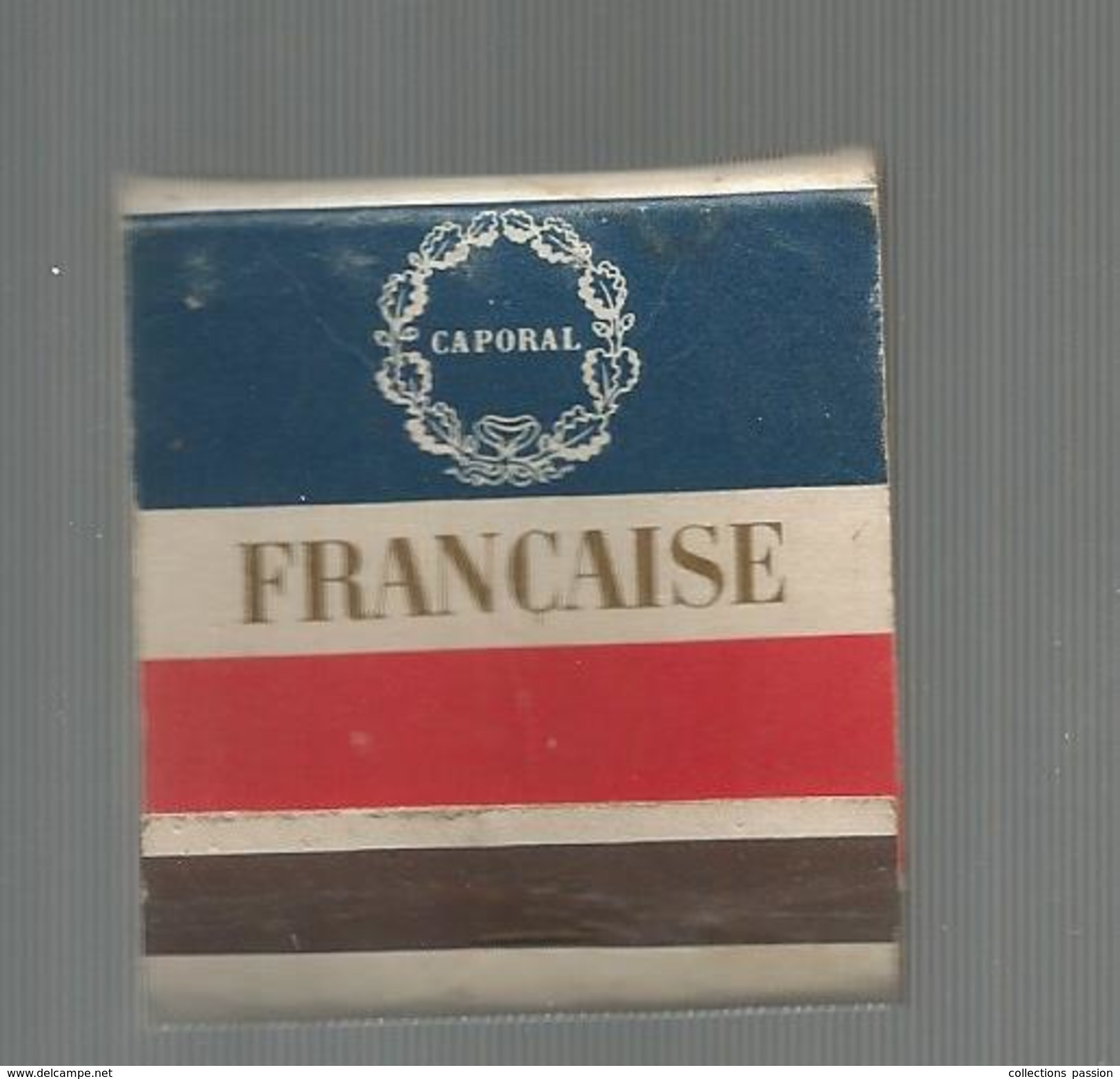 G-I-E , Tabac , Boite, Pochette D'ALLUMETTES, 2 Scans, Publicité, Cigarettes Caporal FRANCAISE - Boites D'allumettes - Etiquettes