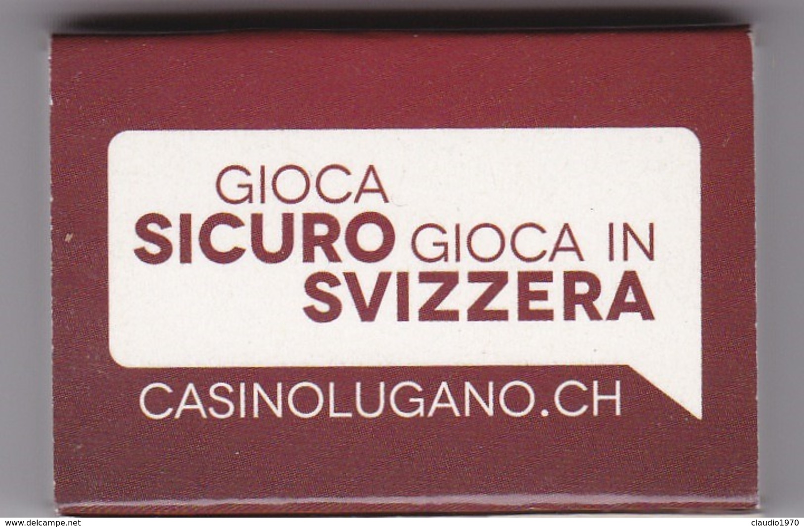 FIAMMIFERI E SALVIETTINA UMIDIFICATA DEL CASINO' LUCANO DA COLLEZIONE. - Altri & Non Classificati