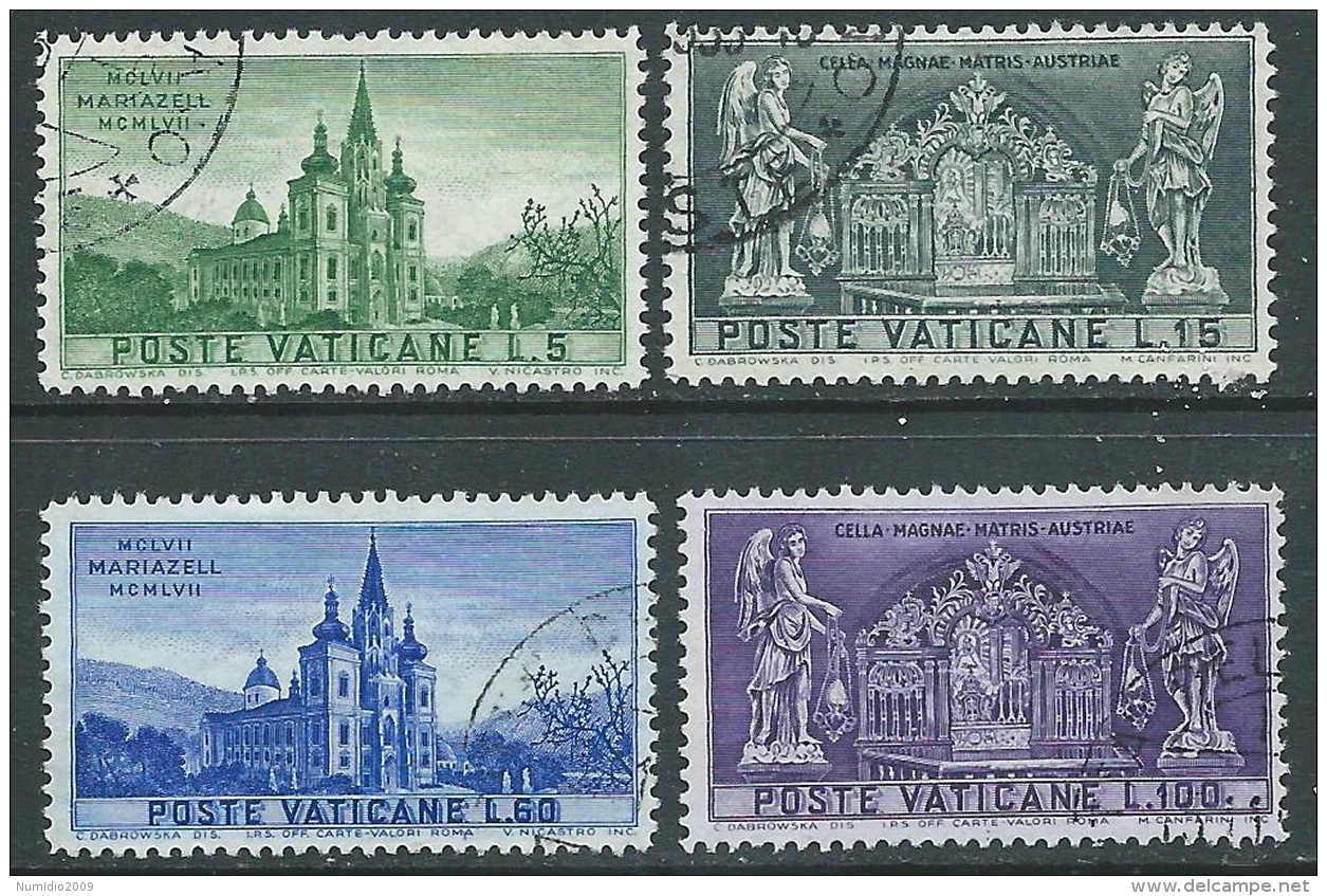 1957 VATICANO USATO SANTUARIO DI MARIAZELL - EDV61 - Oblitérés