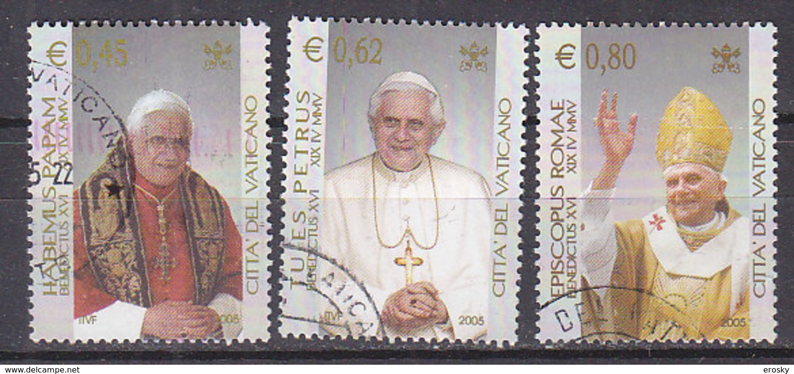 Z2220 - VATICANO SASSONE N°1375/77 - VATICAN Yv N°1380/82 - Usados