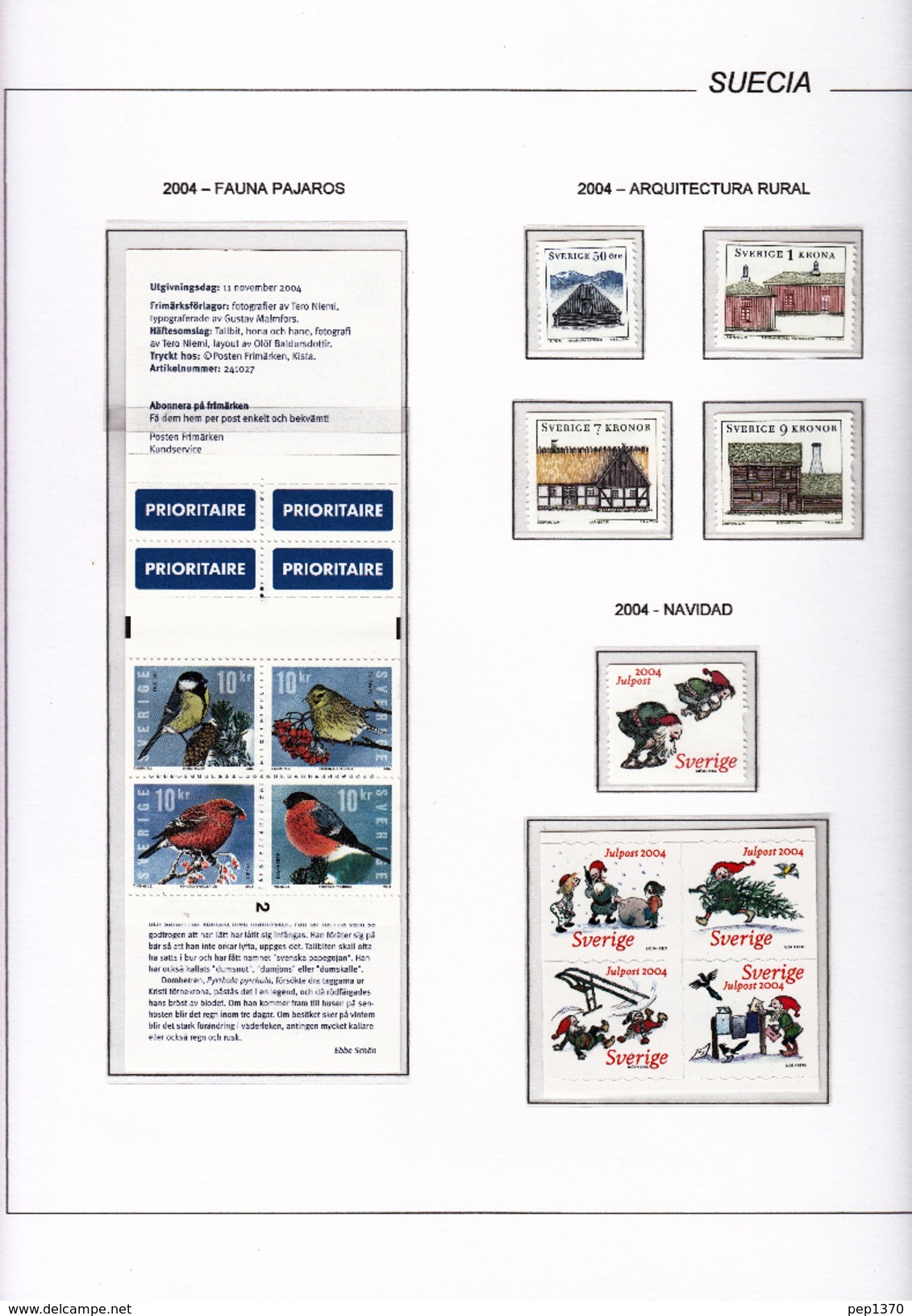 SUECIA 2004 - SWEDEN -  ALMOST COMPLETE YEAR 2004 - IN ALBUM (SEE ALL THE IMAGES) (CATALOGUE 173,25 &euro;) - Annate Complete