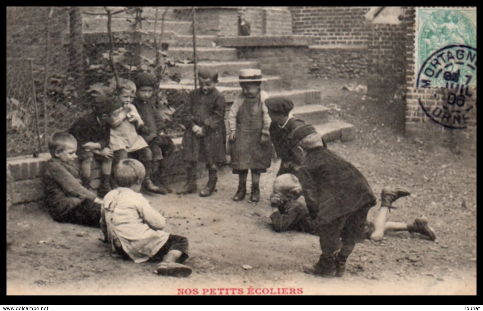 Nos Petits écoliers - Ecole - Enfants - Jeu De Billes - Scuole