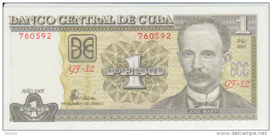 Cuba 1 Pesos 2007 Pick 121 UNC - Cuba