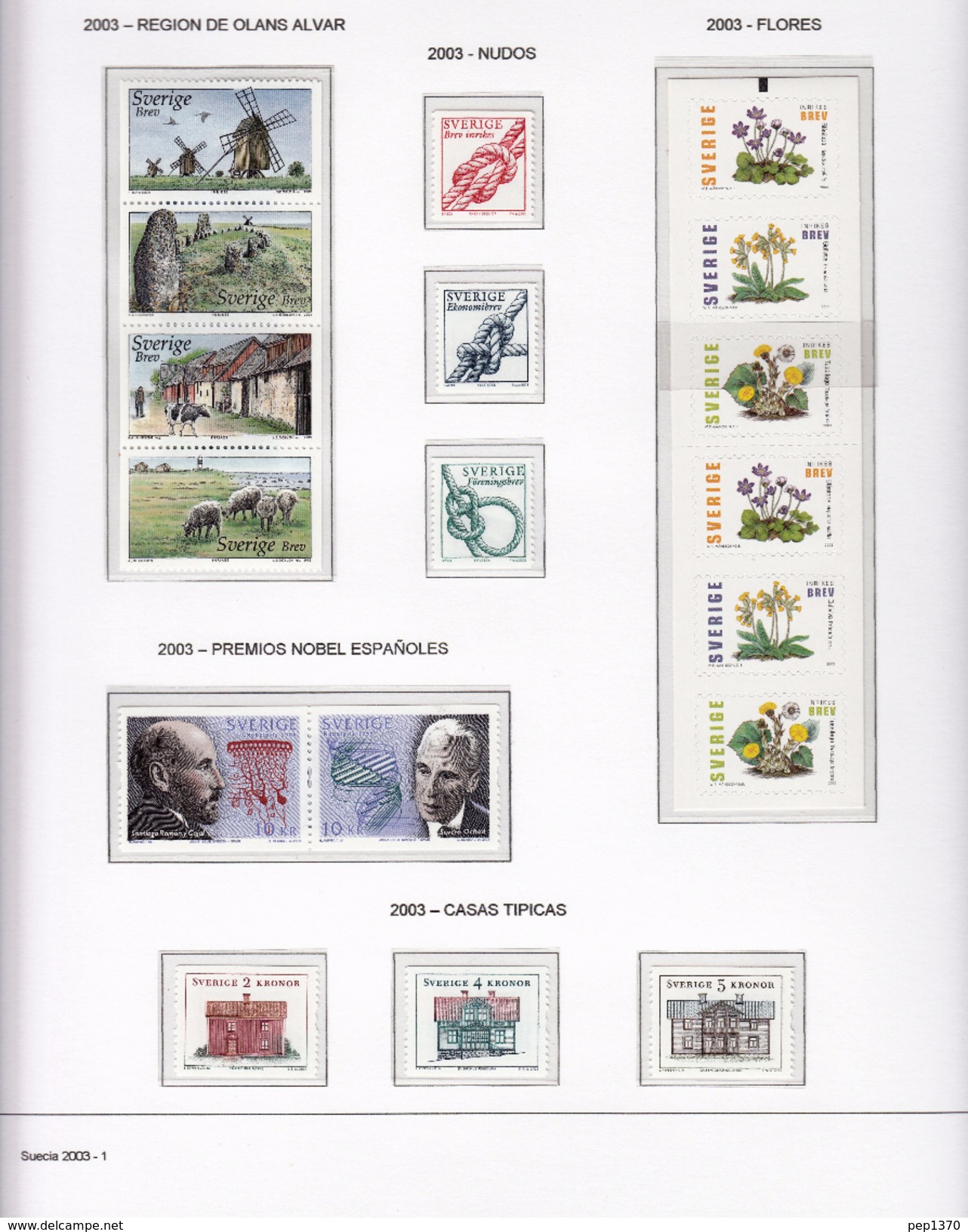 SUECIA 2003 - SWEDEN -  COMPLETE YEAR 2003 - IN ALBUM (SEE ALL THE IMAGES) (CATALOGUE 173,75) - Annate Complete