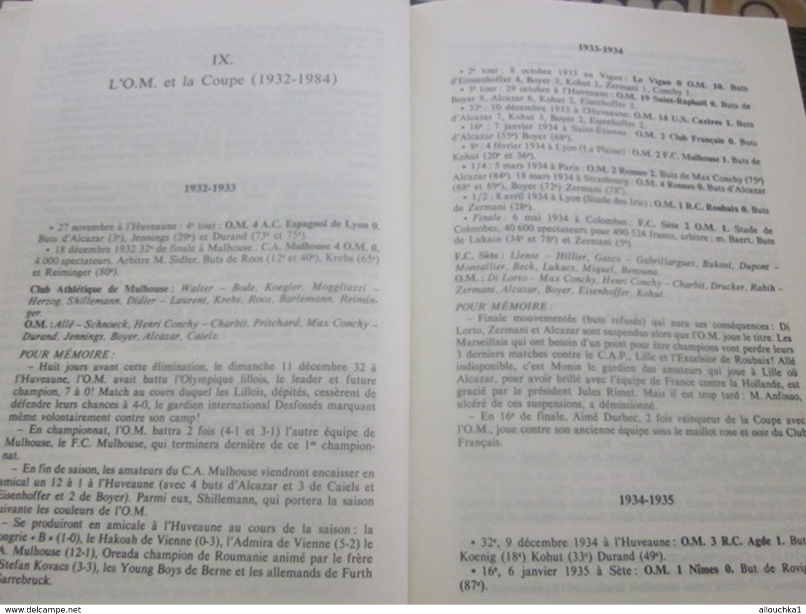 LA GRANDE HISTOIRE DE L'O.M. OLYMPIQUE DE MARSEILLE 1898/84 Sport-Football -Livre R. LAFFONT-PECHERAL-L. GRIMAUD-ZATELLI