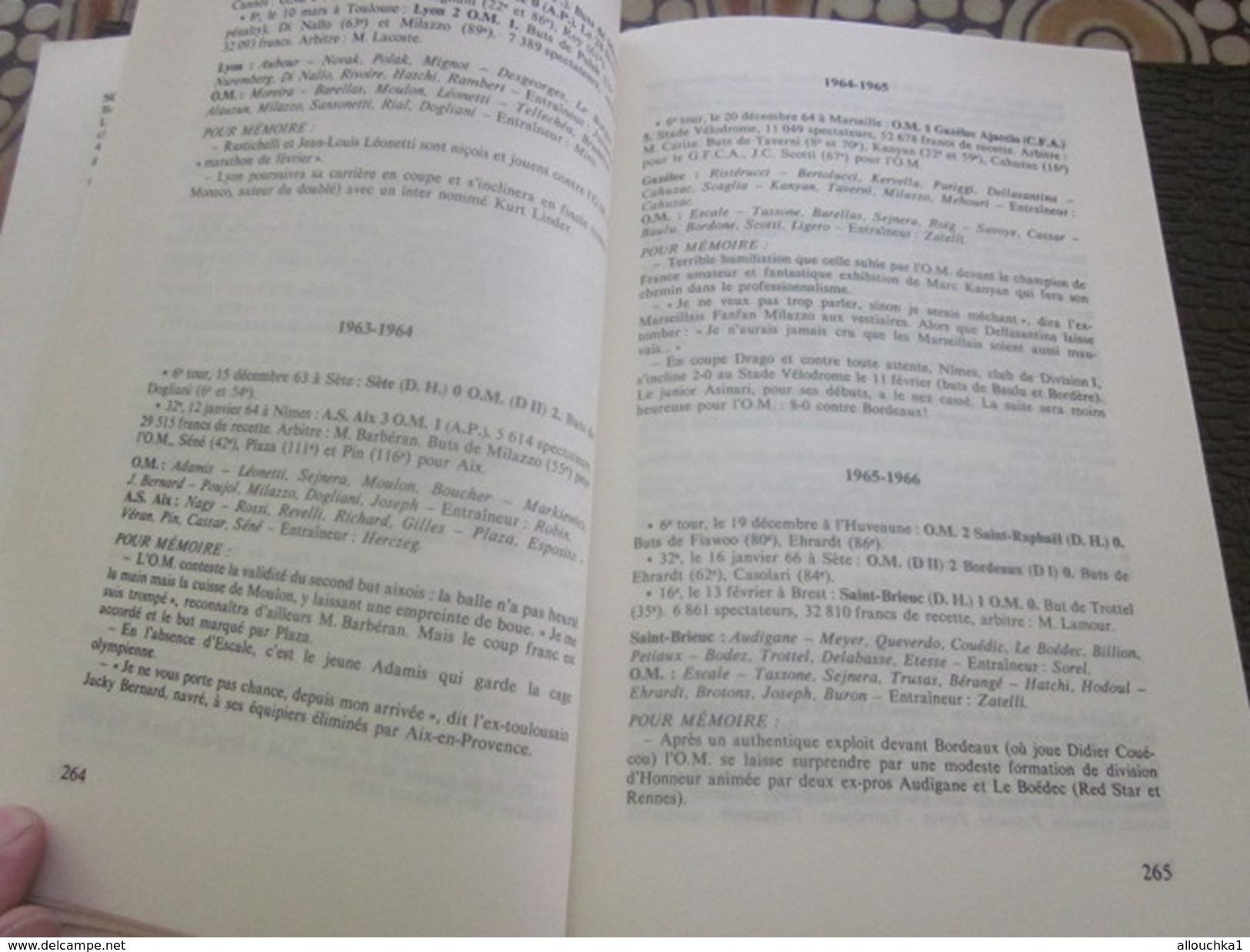 LA GRANDE HISTOIRE DE L'O.M. OLYMPIQUE DE MARSEILLE 1898/84 Sport-Football -Livre R. LAFFONT-PECHERAL-L. GRIMAUD-ZATELLI