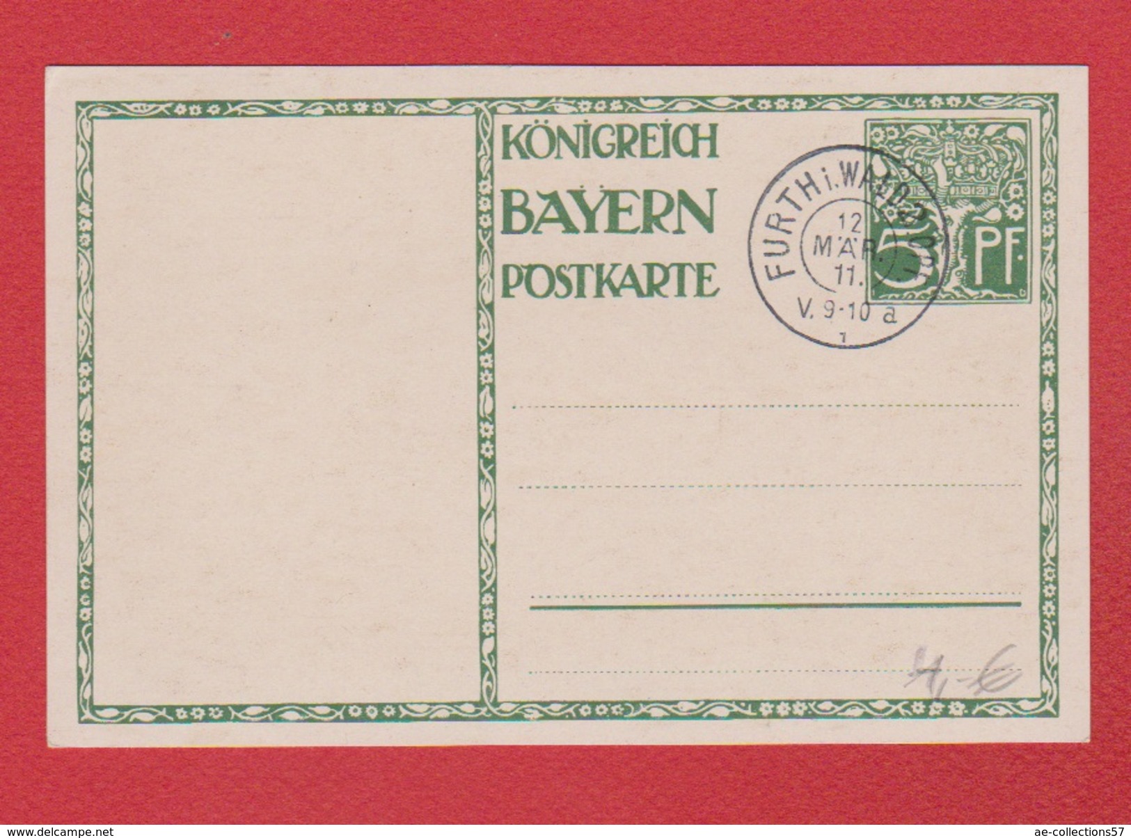 Bayern  --  Entier Postal  1911 - Other & Unclassified