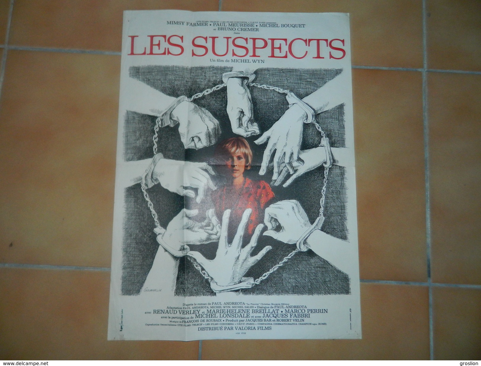 AFFICHE DE CINEMA LES SUSPECTS DE MICHEL WYN (MIMSY FARMER. PAUL MEURISSE MICHEL BOUQUET BRUNO CREMER) - Afiches