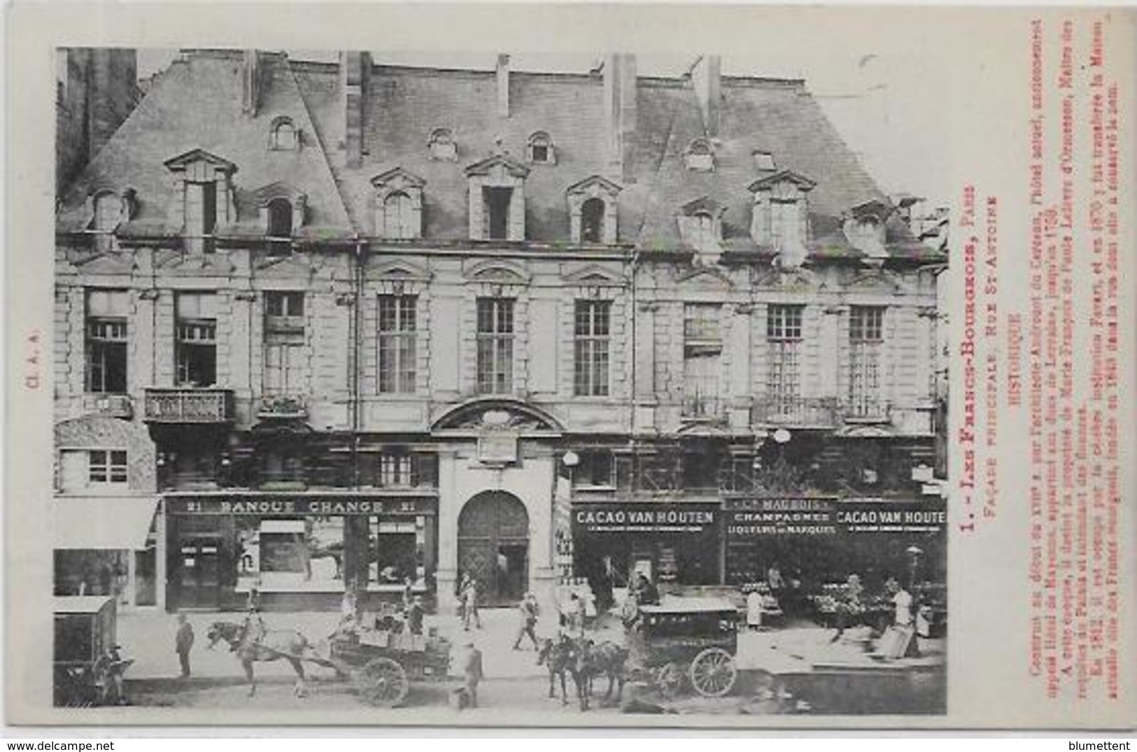 CPA 4e Arrondissement Paris Les Francs Bourgeois école Hôtel Non Circulé éditeur CL A.A - District 04