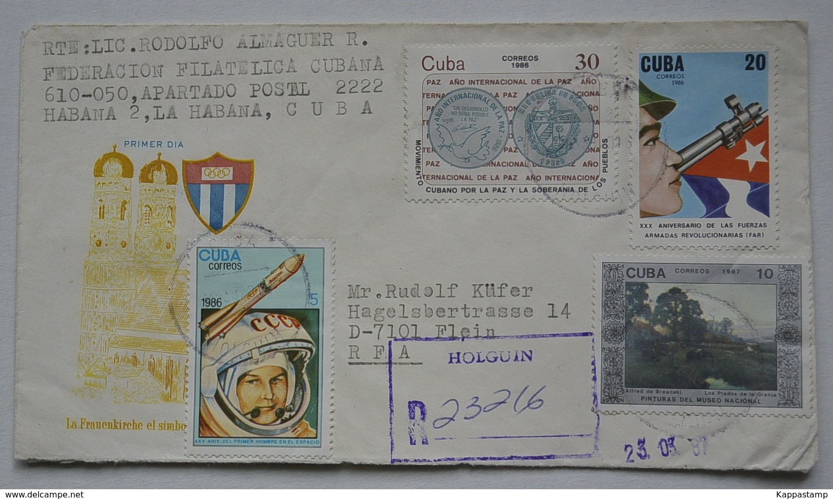Cuba  R(Holguin)  Einschreiben Brief Nach Flein R.F.A Siehe Scan - Lettres & Documents