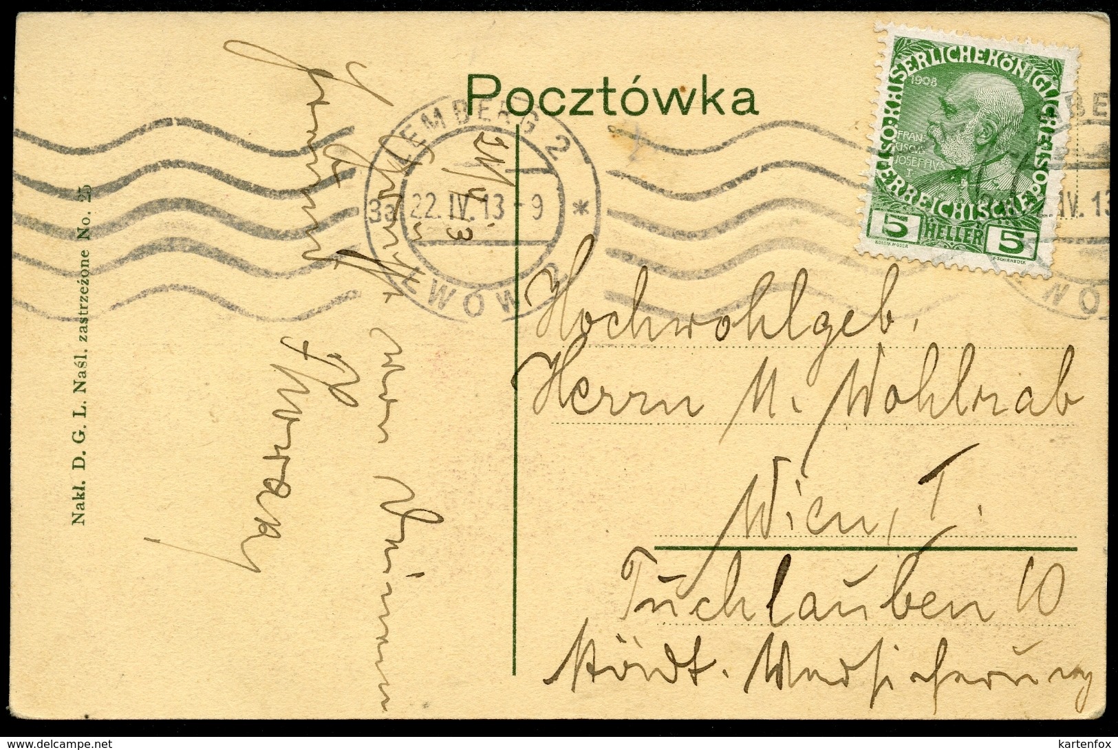 Lwow, Lemberg, Tatr Miejski, Theater, 22.4.1913, Verlag Nasl, - Ukraine