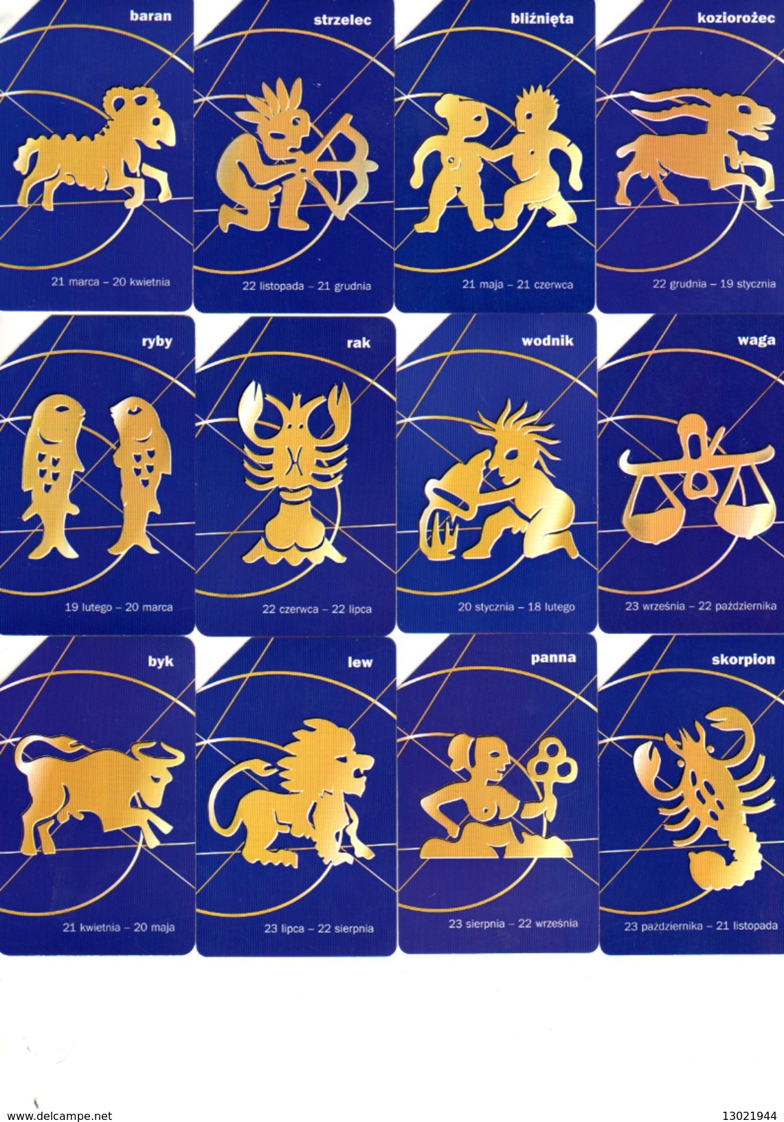 SEGNI ZODIACALI   - ZODIAC SIGNS - POLONIA - Zodiaque