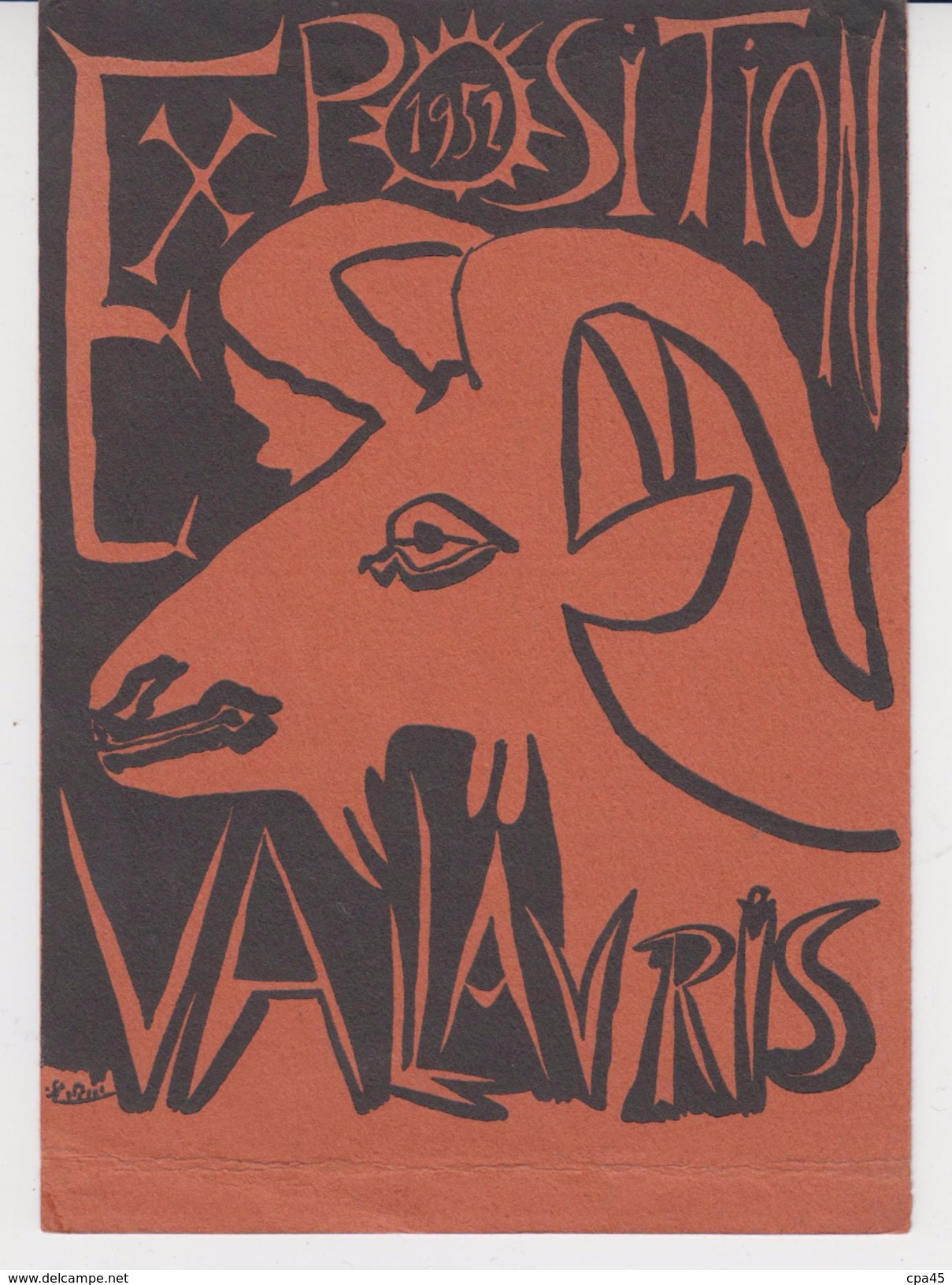 06 /// VALLAURIS / EXPOSITION 1952, CPA REPRESENTANT L 'AFFICHE DE PICASSO POUR L EXPOSITION DE POTERIES - Autres & Non Classés