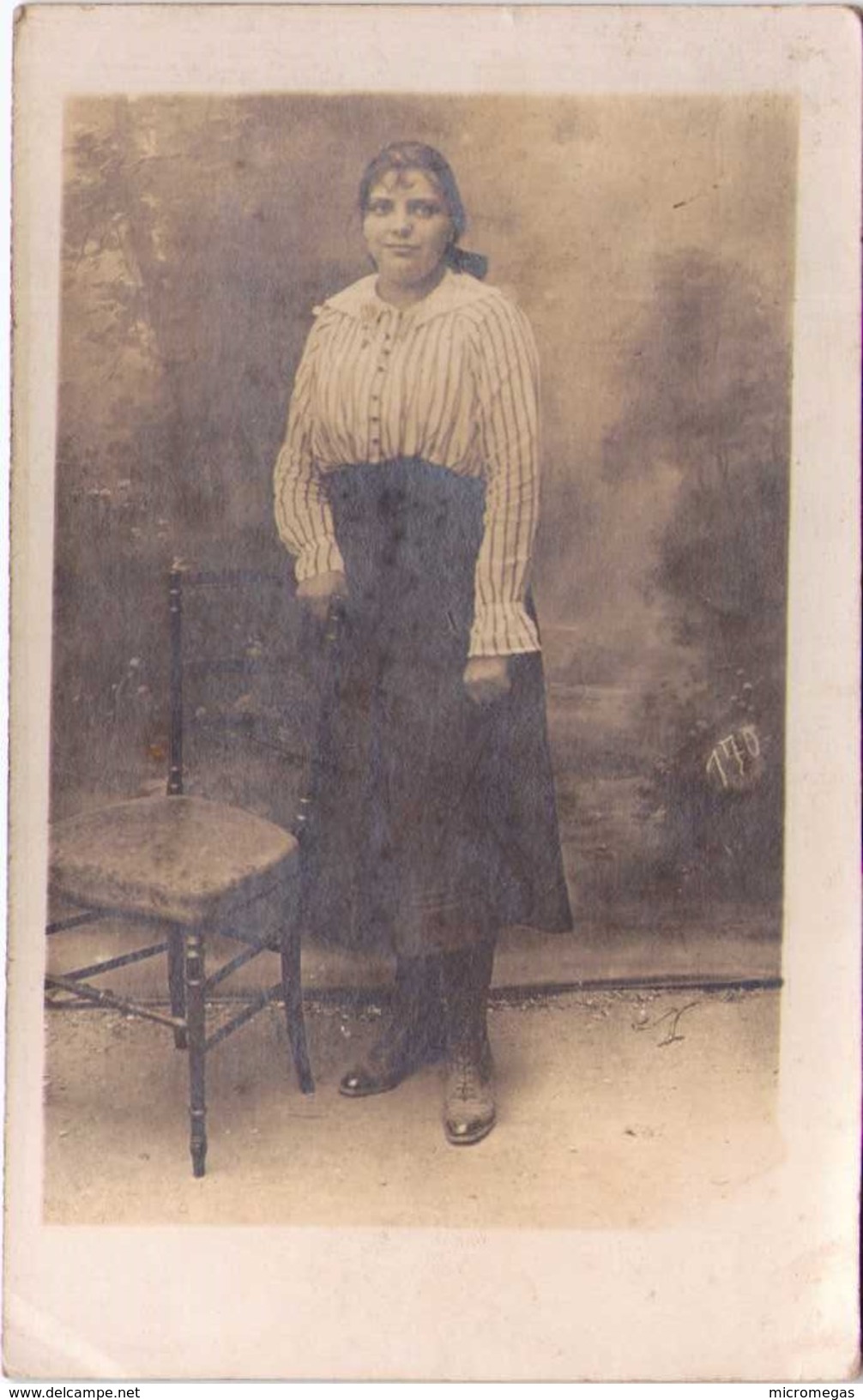 Portrait De Jeune Fille - Carte-photo 1917 - Donne